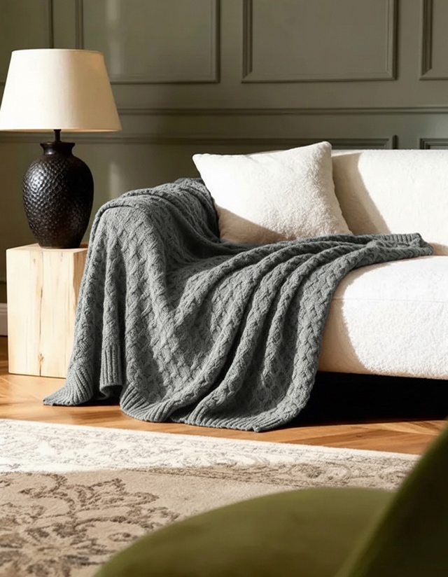 TEXTURED THROW