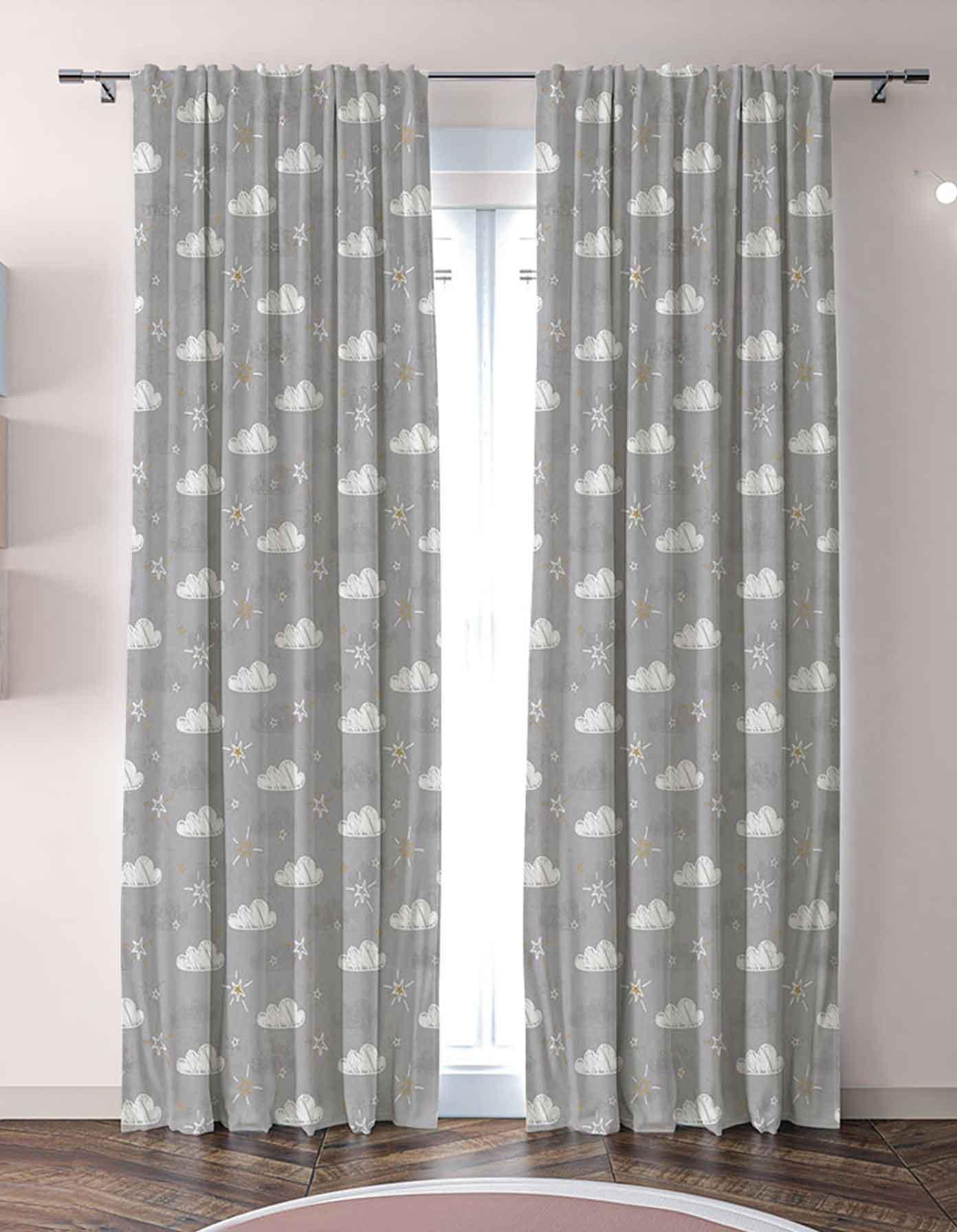 Ready-Made Printed Curtain (Back Tape) _ Code 91