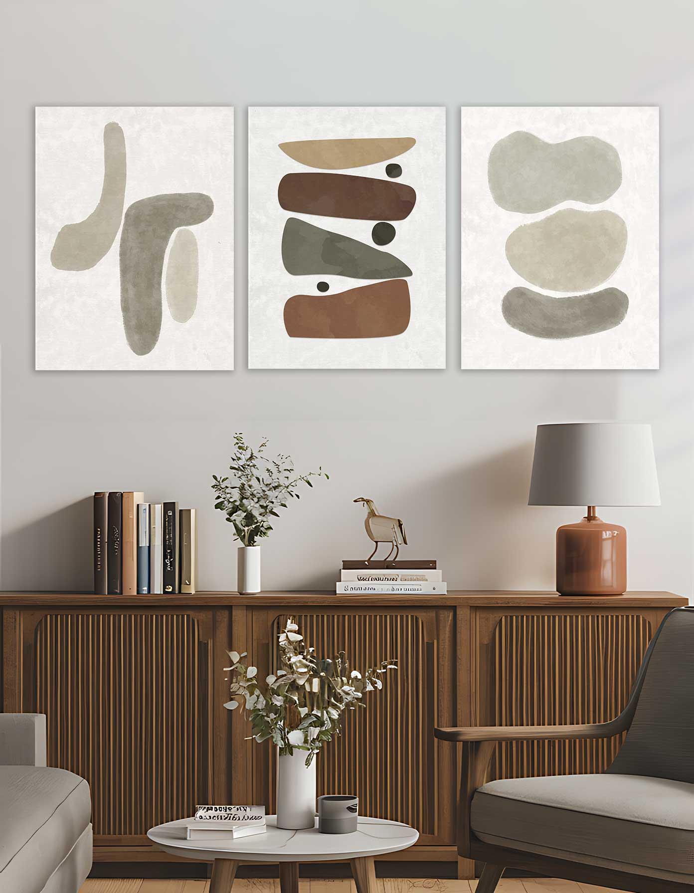 طقم تابلوهات حائط تجريدية – 3002