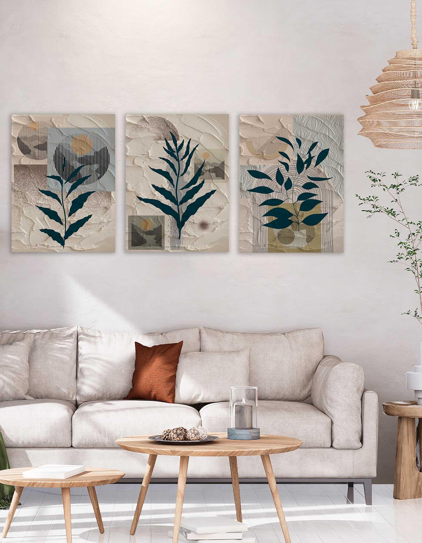 طقم تابلوهات حائط تجريدية – 3001