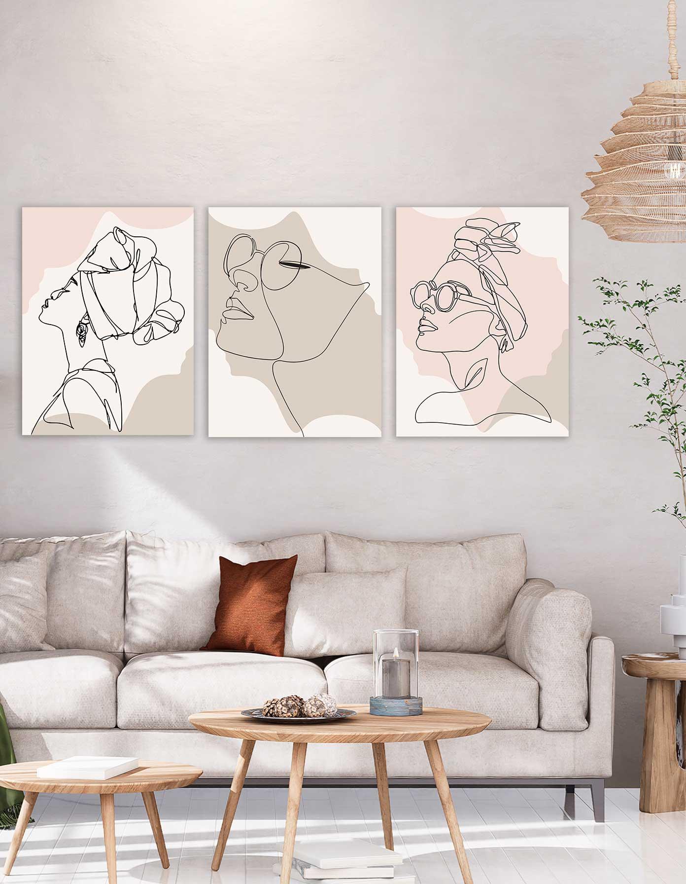 طقم تابلوهات حائط تجريدية – 3007