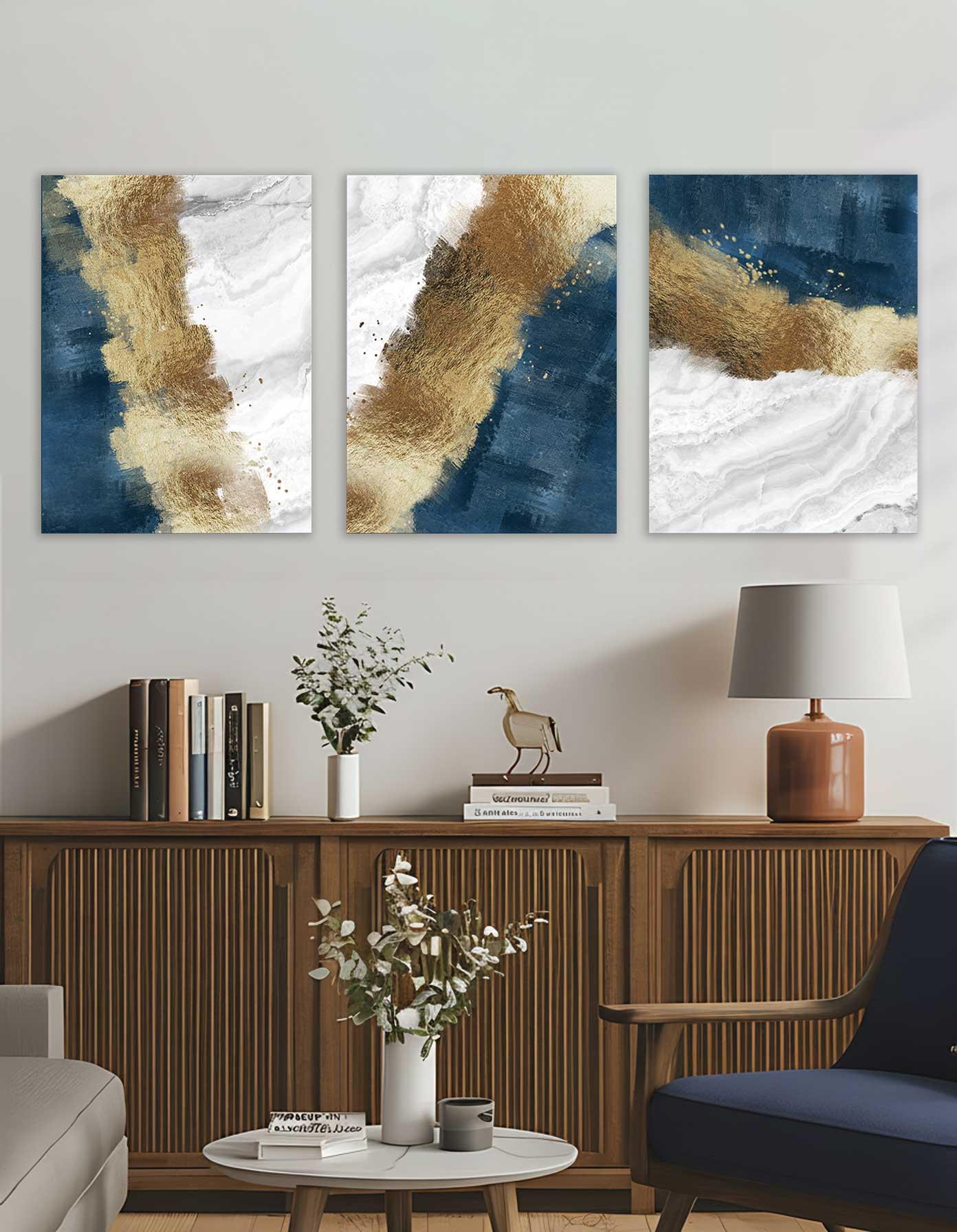 طقم تابلوهات حائط تجريدية – 3009