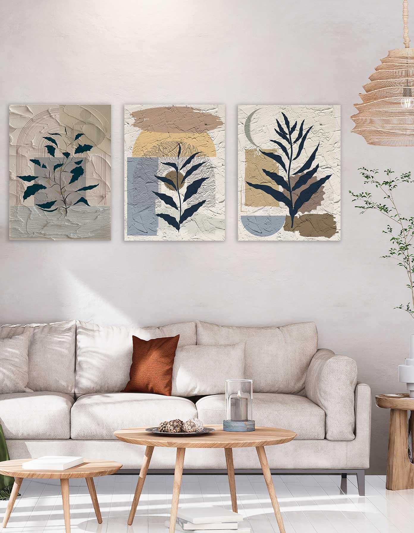 طقم تابلوهات حائط تجريدية – 3010