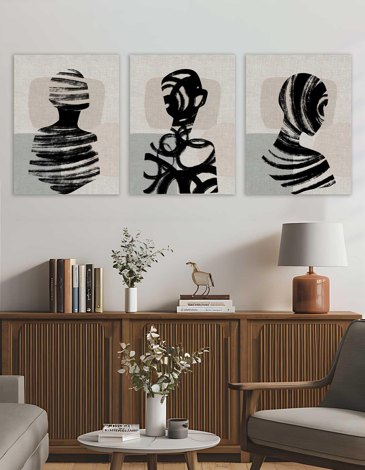 طقم تابلوهات حائط تجريدية – 3013