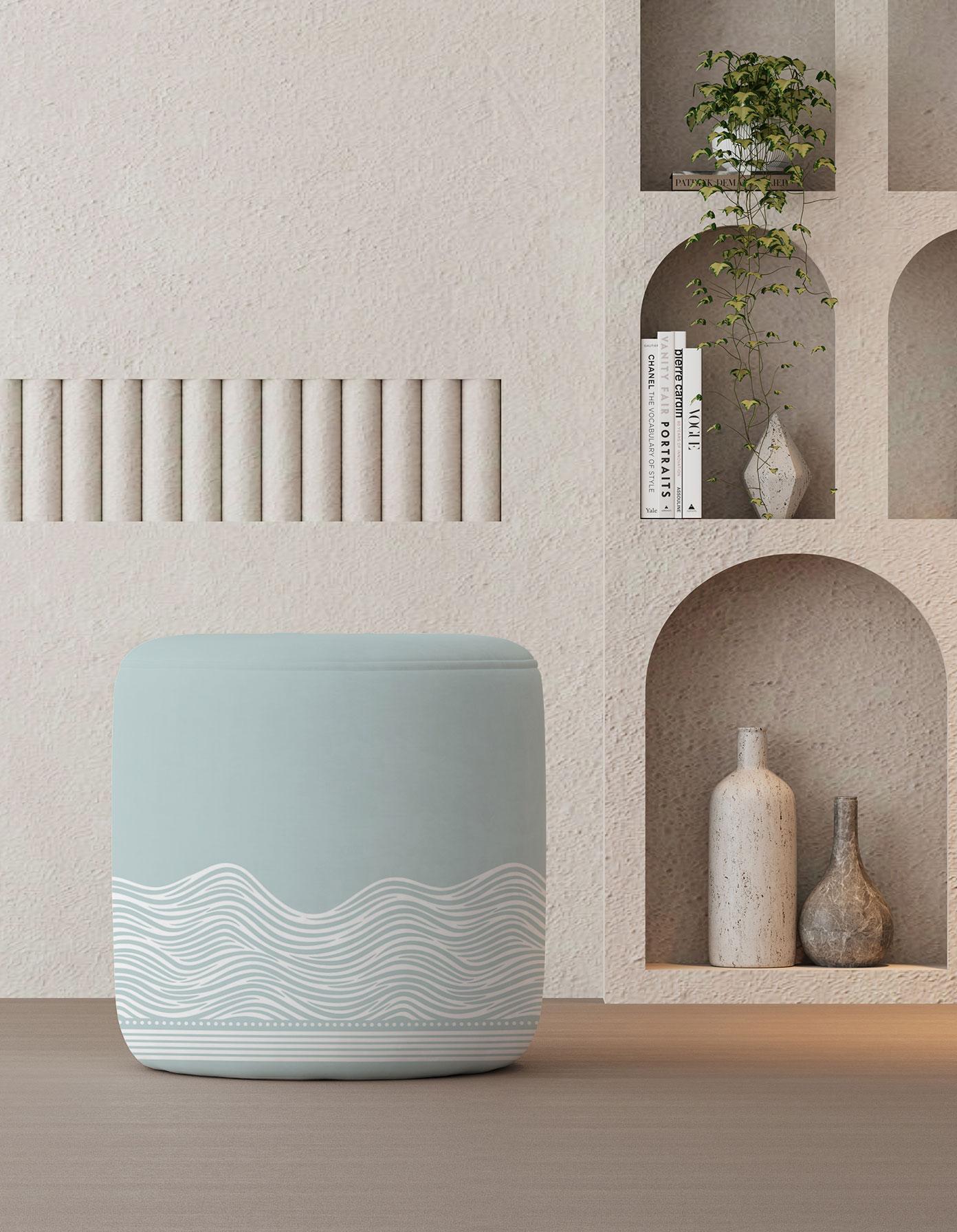 PRINTED POUF