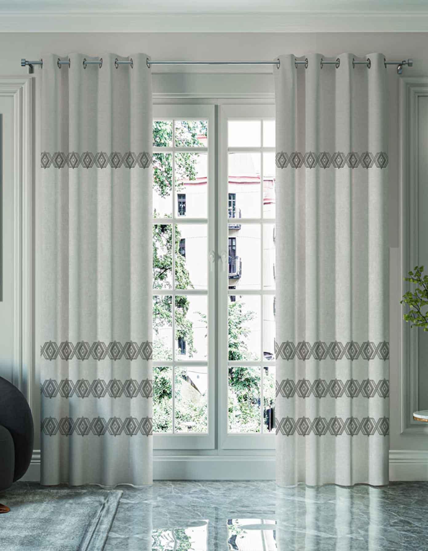 Ready-Made Printed Curtain (Grommet) _ Code 199