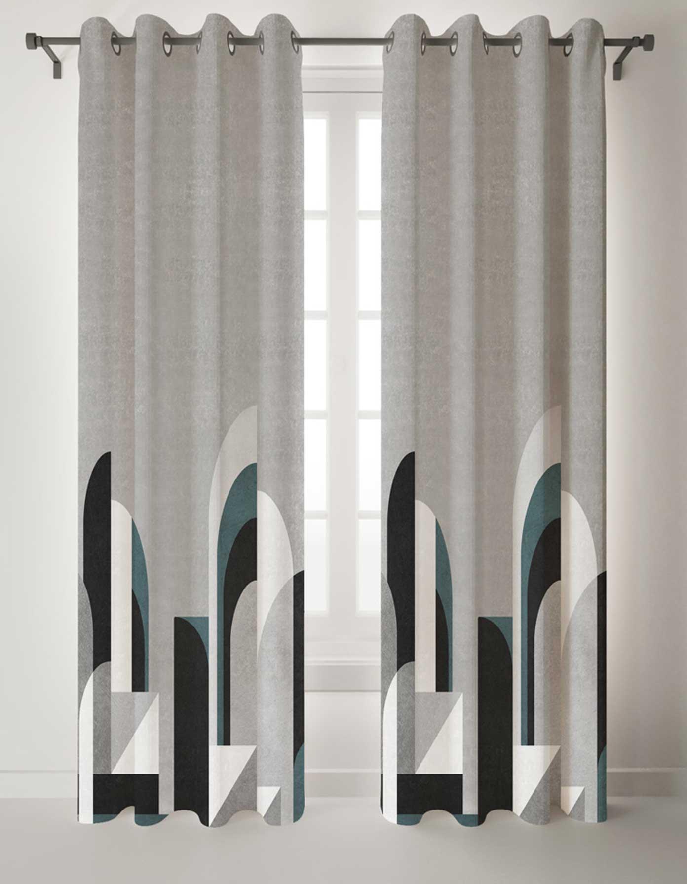 Ready-Made Printed Curtain (Grommet) _ Code132