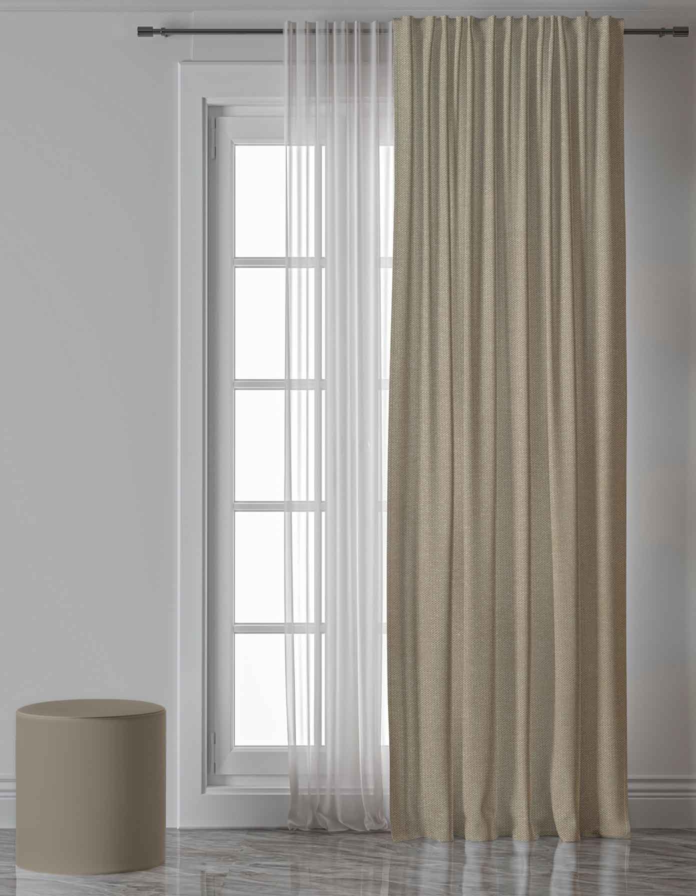 ستارة لوسيان - بيج - جنب واحده - بشريط تعليق علوي