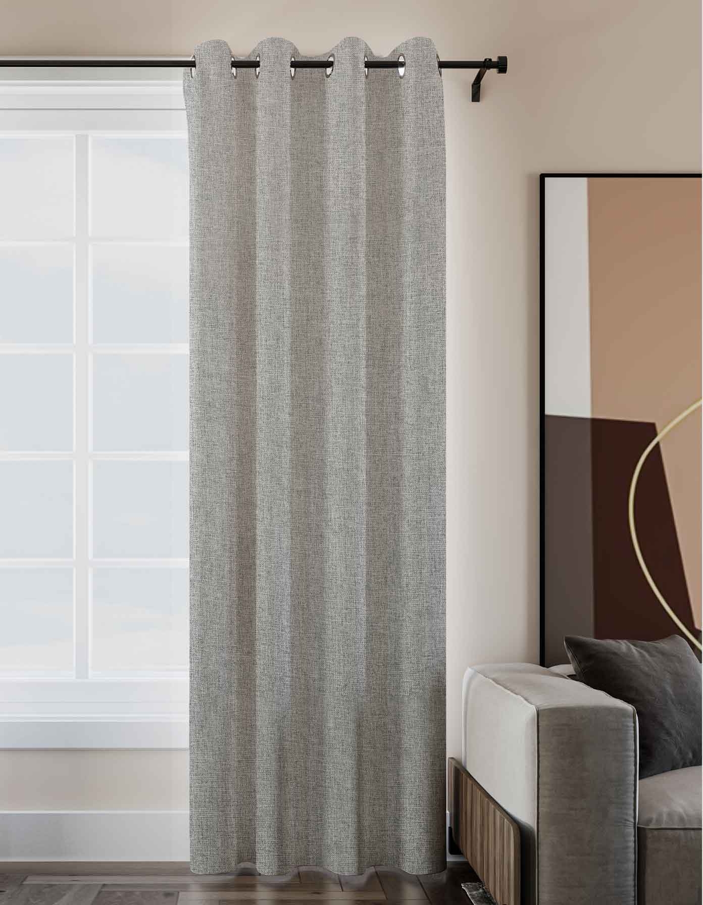 Oslo Curtain – with Eyelets – Light Grey