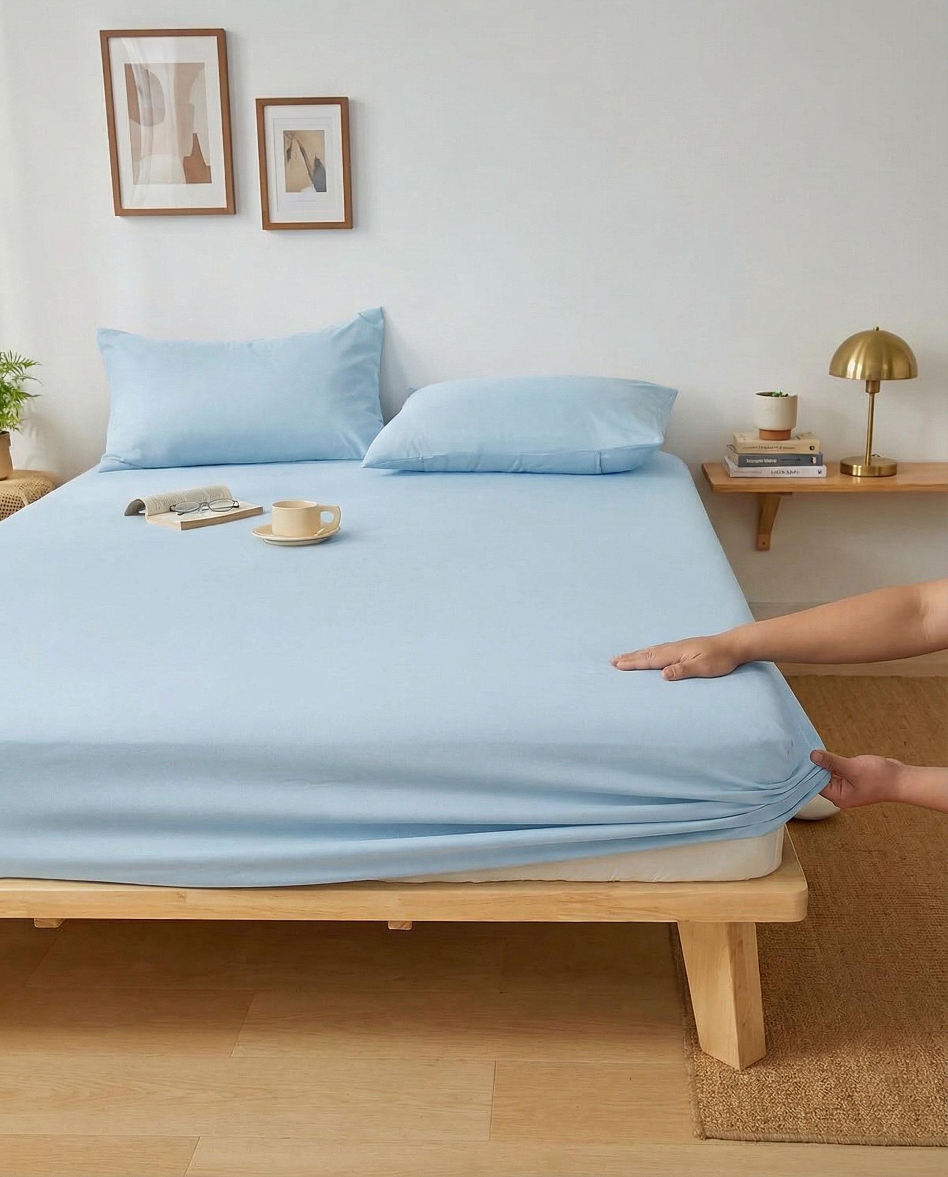 طقم ملاية سادة مثبتة