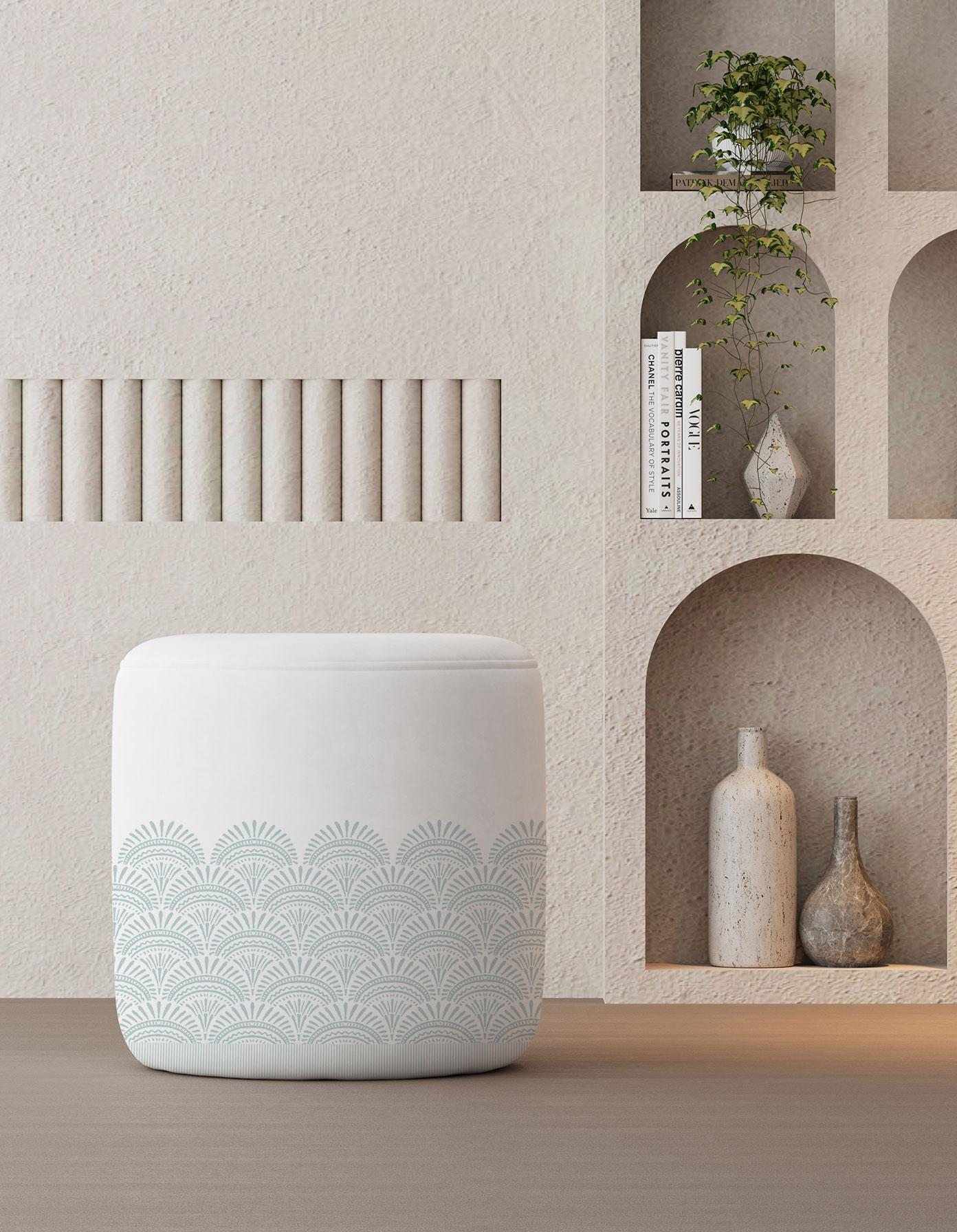 PRINTED POUF