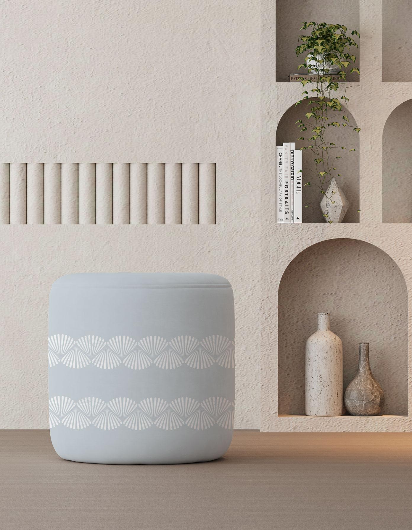 PRINTED POUF