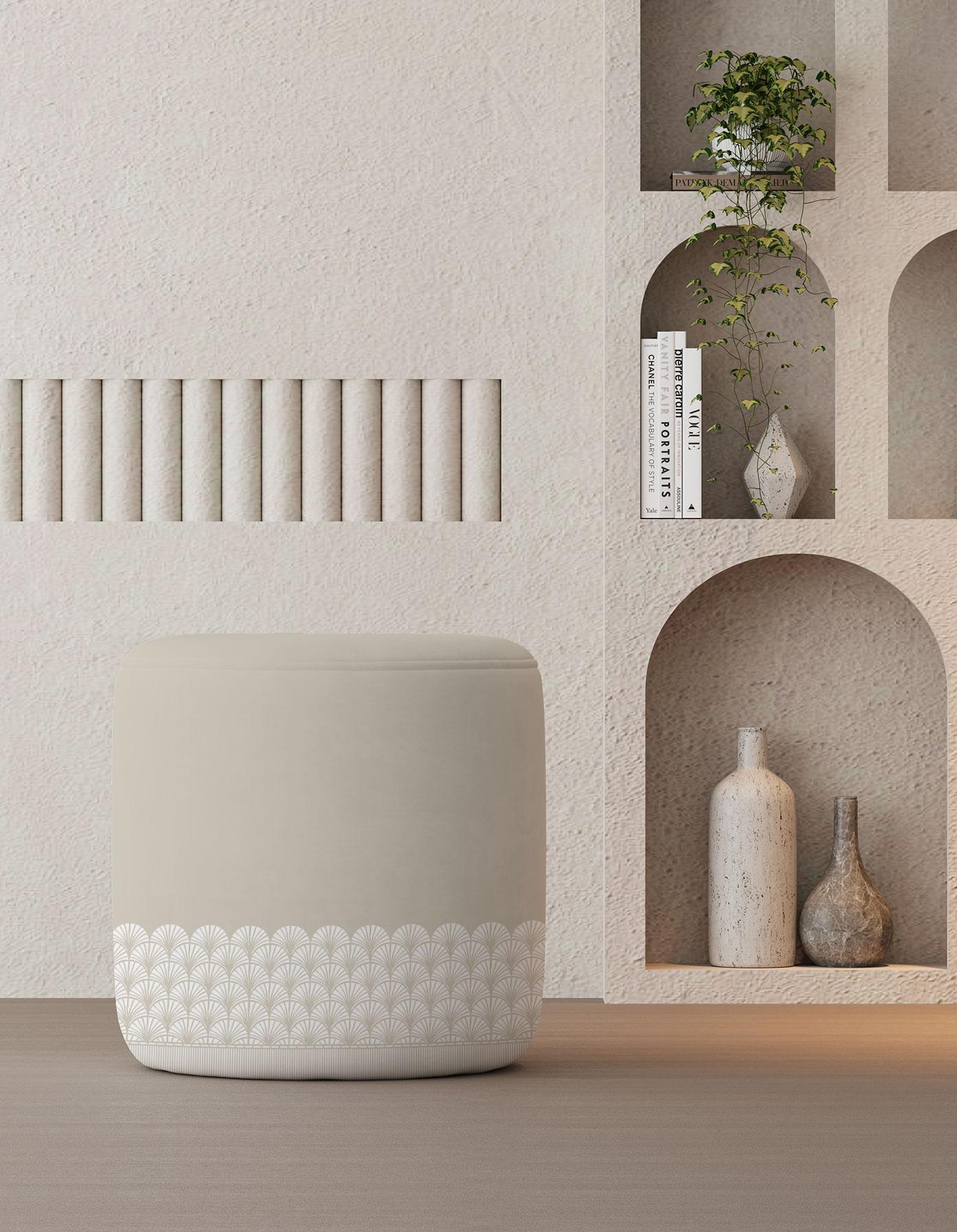PRINTED POUF
