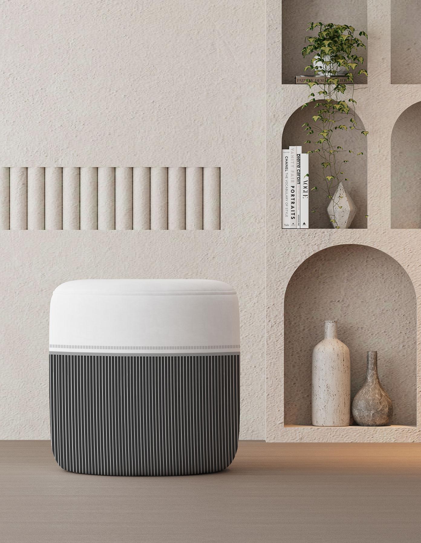 PRINTED POUF