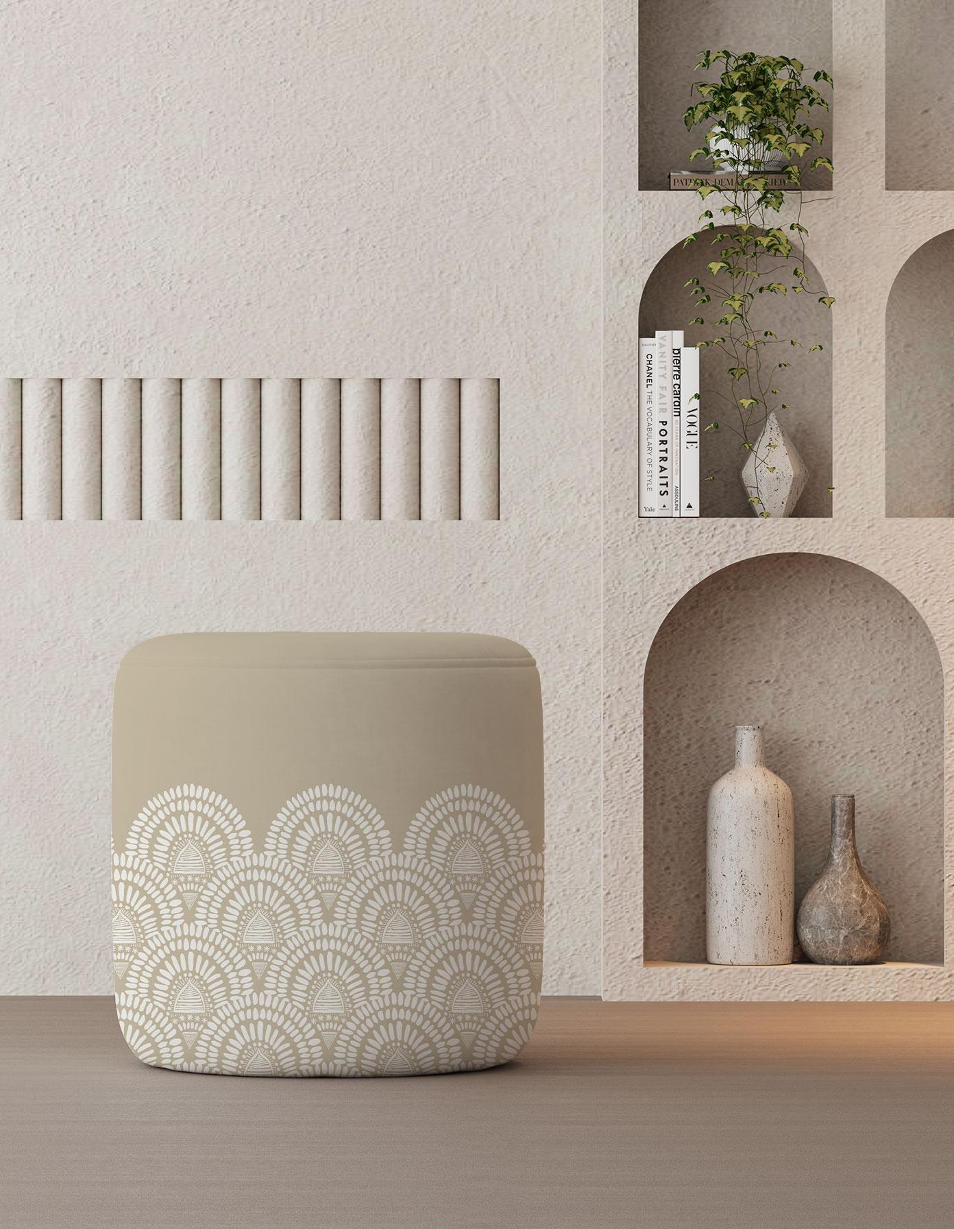PRINTED POUF