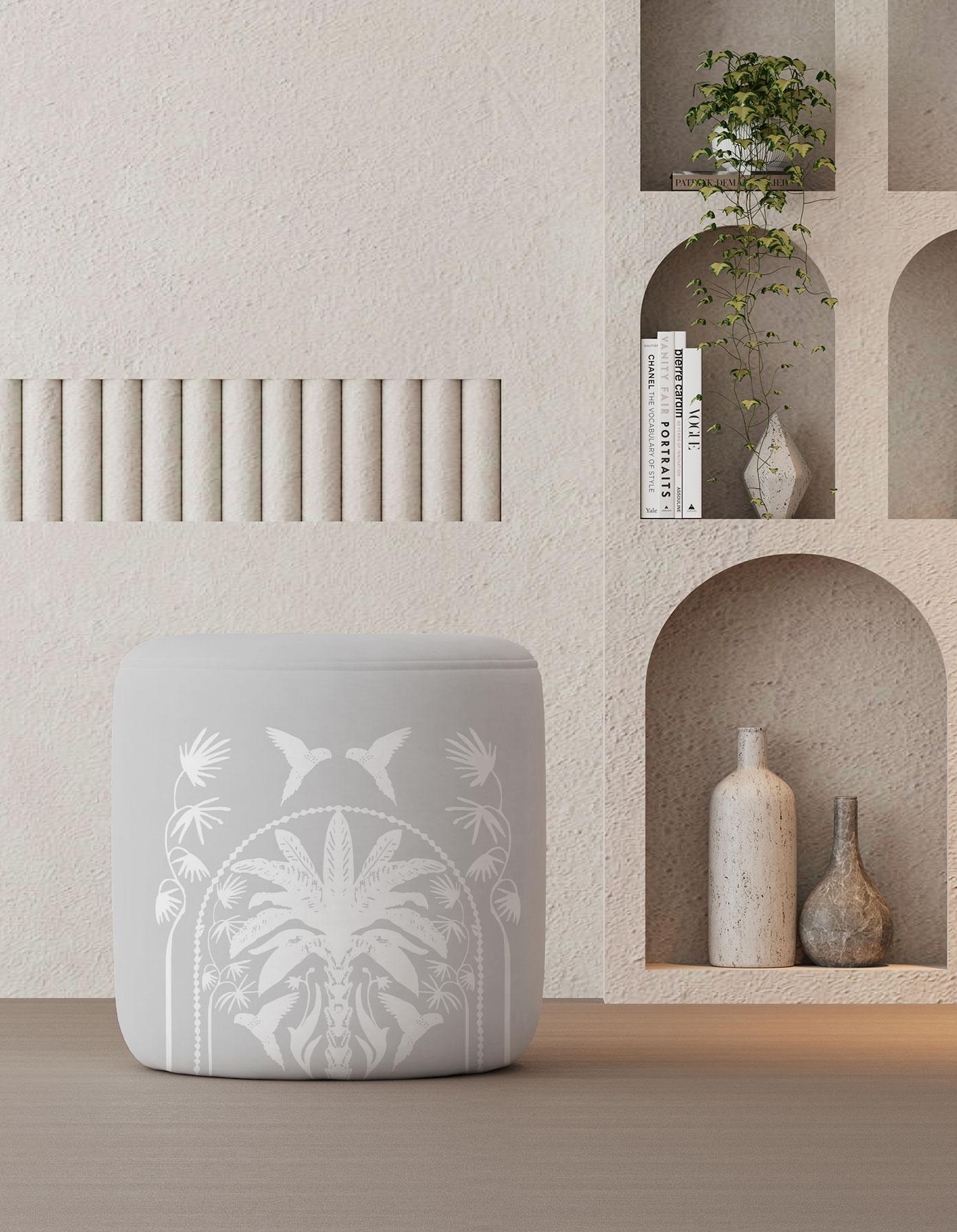 PRINTED POUF
