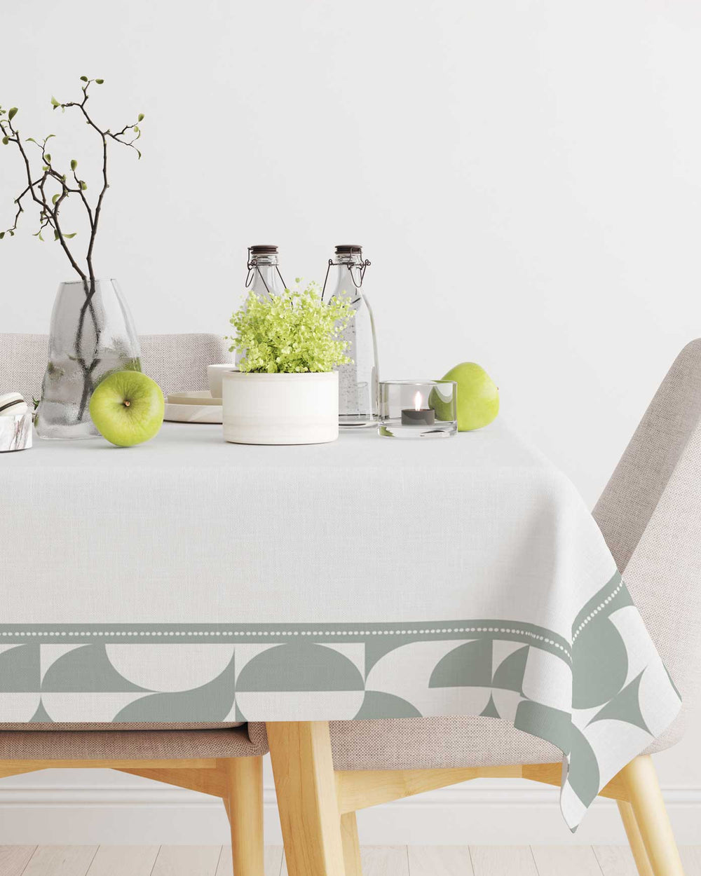 Fabric Table Cloth 00304 — Elegant Printed Design 135×250 cm