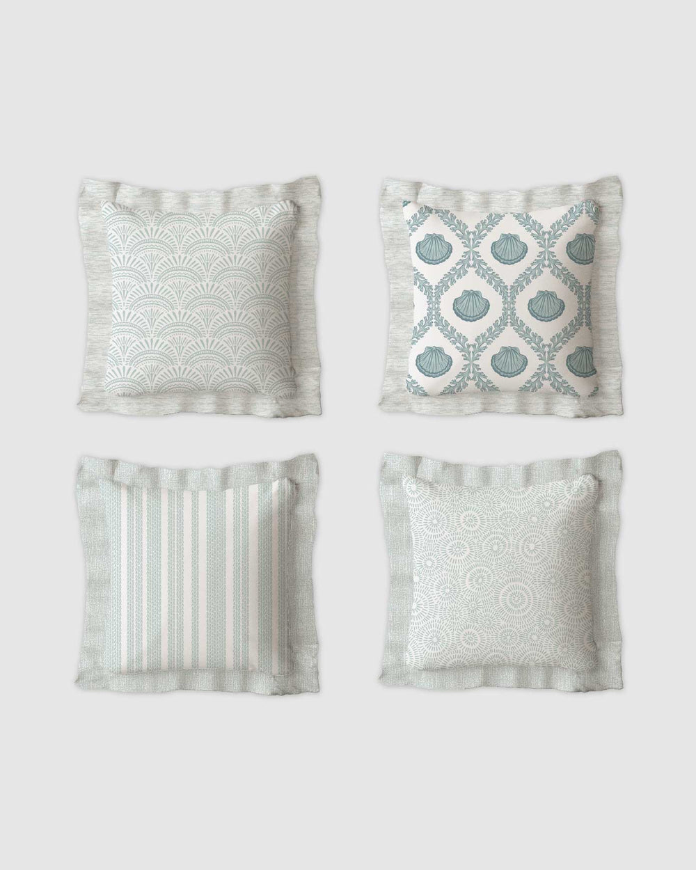 Ruffles Cushion Set | Textured Ruffle Design 50×50 cm