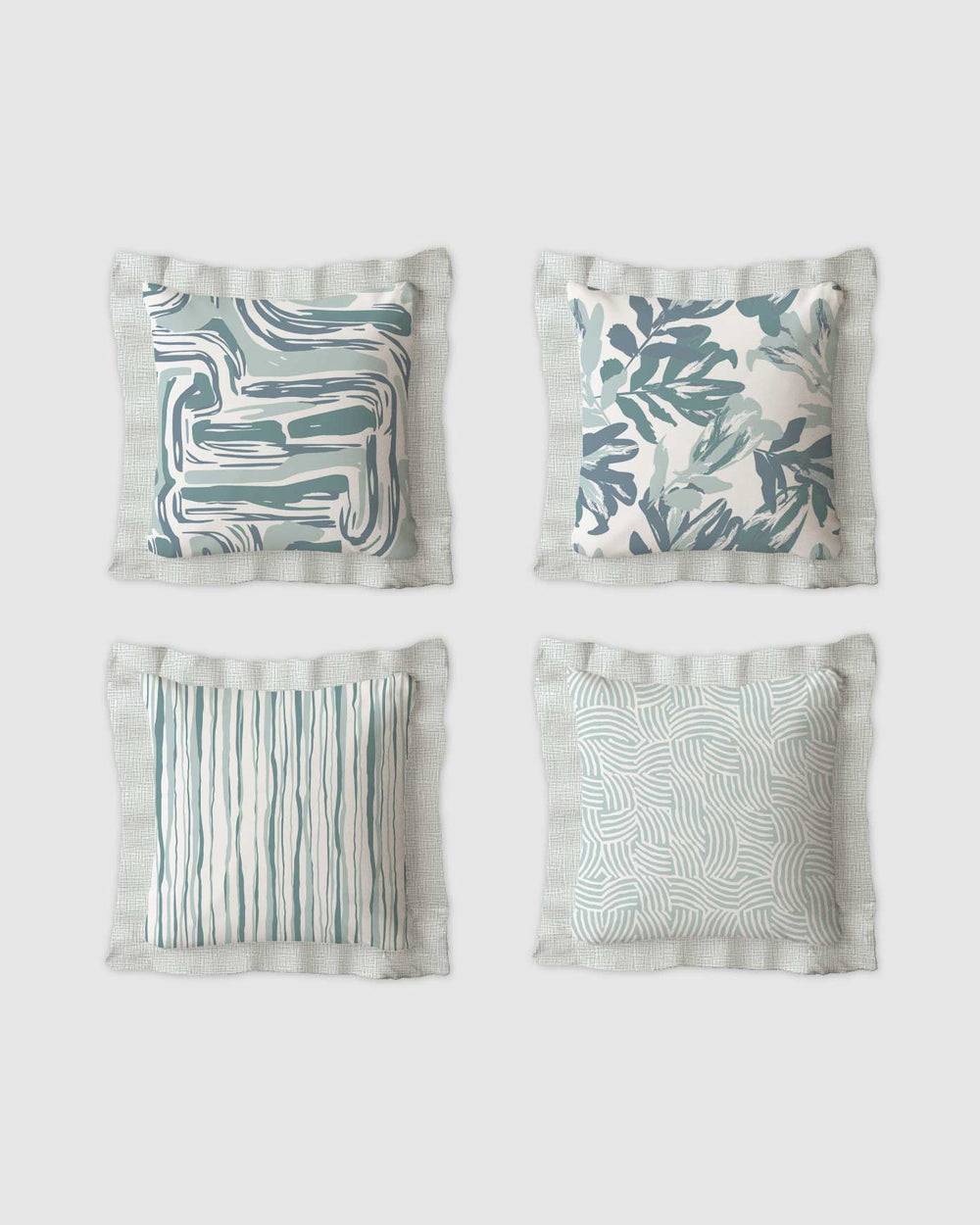 Ruffles Cushion Set | Textured Ruffle Design 50×50 cm