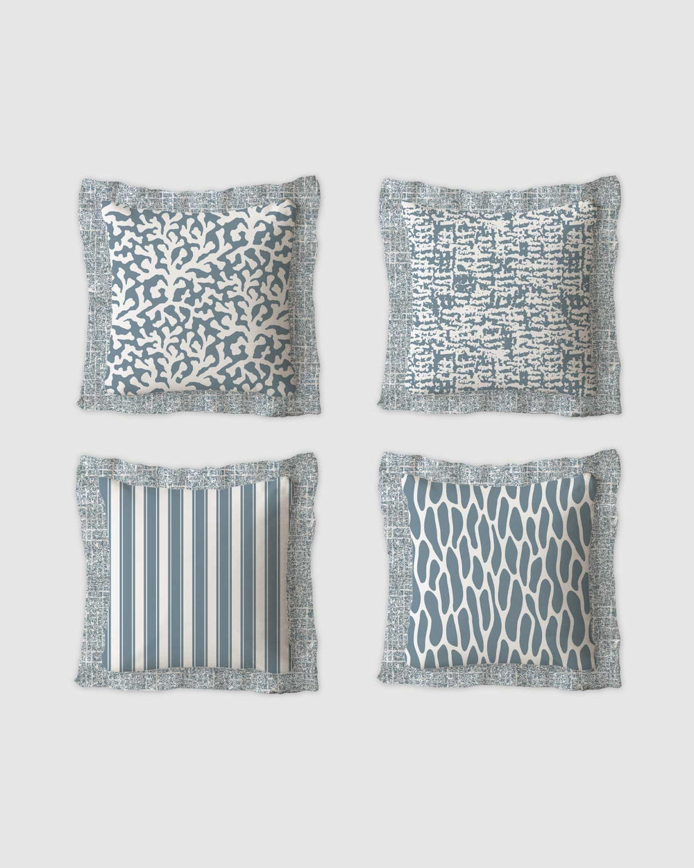 Ruffles Cushion Set | Textured Ruffle Design 50×50 cm