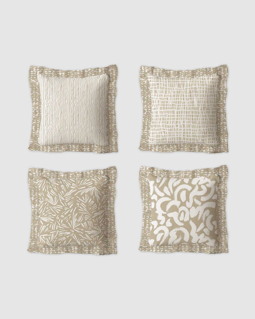 Ruffles Cushion Set | Textured Ruffle Design 50×50 cm