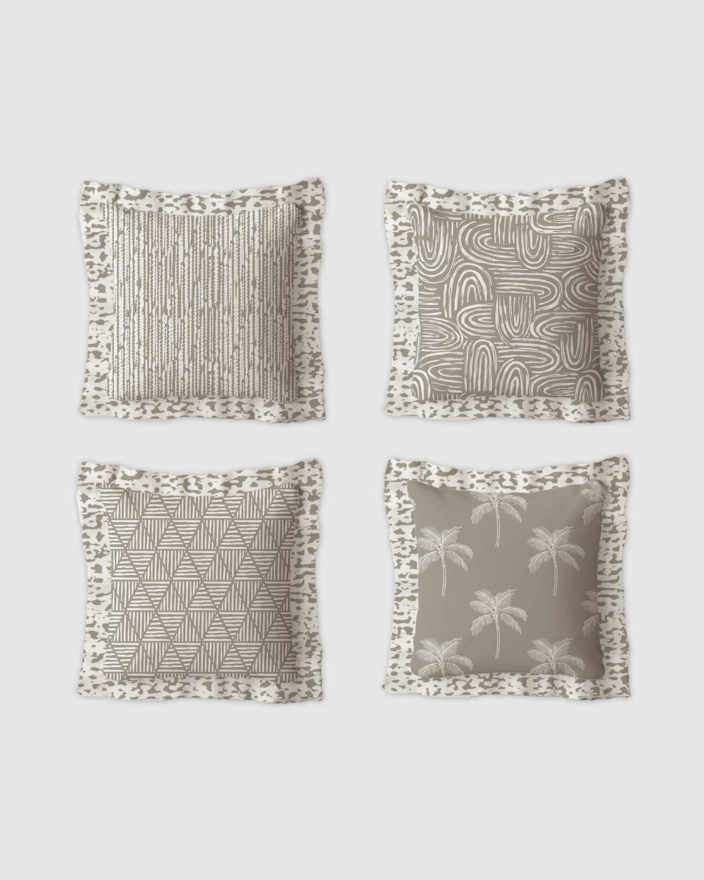 Ruffles Cushion Set | Textured Ruffle Design 50×50 cm