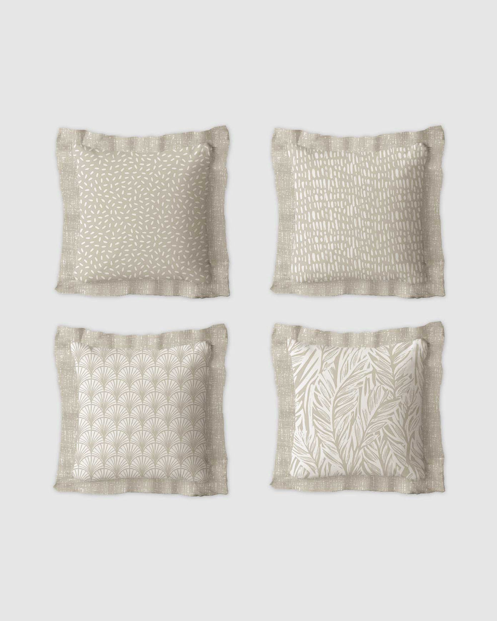 Ruffles Cushion Set | Textured Ruffle Design 50×50 cm