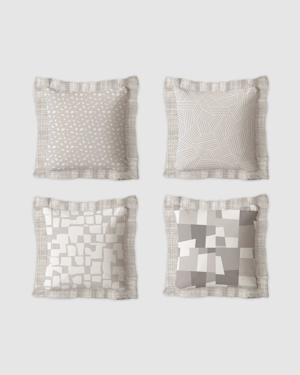 Ruffles Cushion Set | Textured Ruffle Design 50×50 cm
