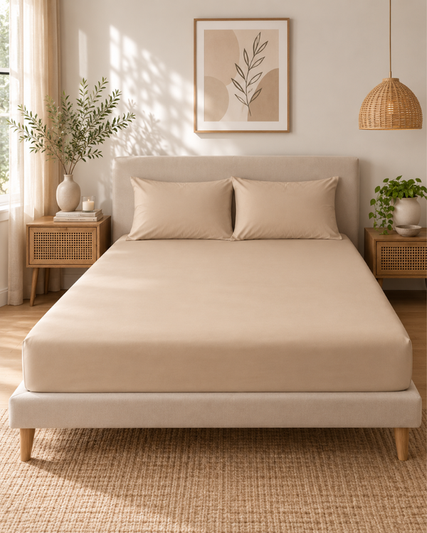 Plain Fitted Sheet 120×200 cm 21008 — Soft Microfiber Sheet
