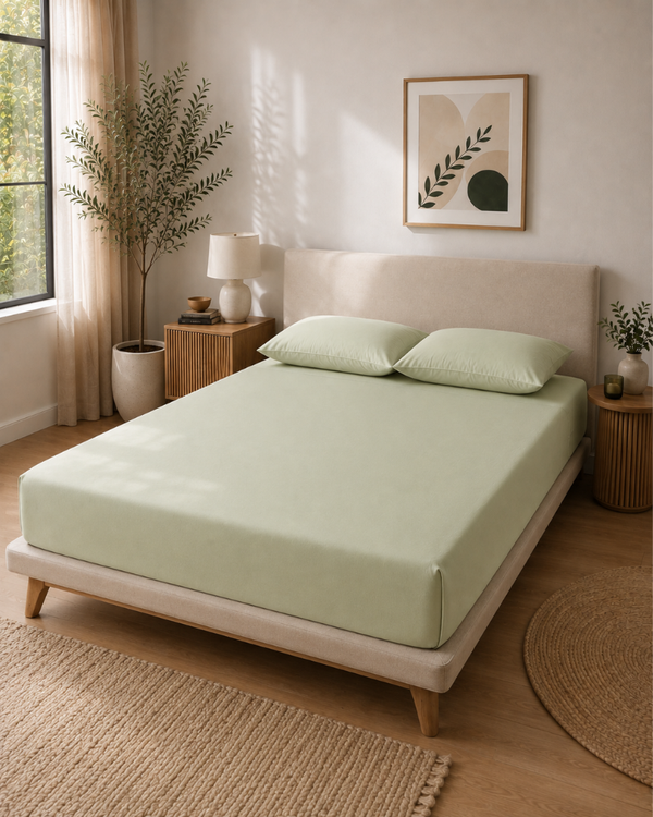 Plain Fitted Sheet 120×200 cm 21008 — Soft Microfiber Sheet