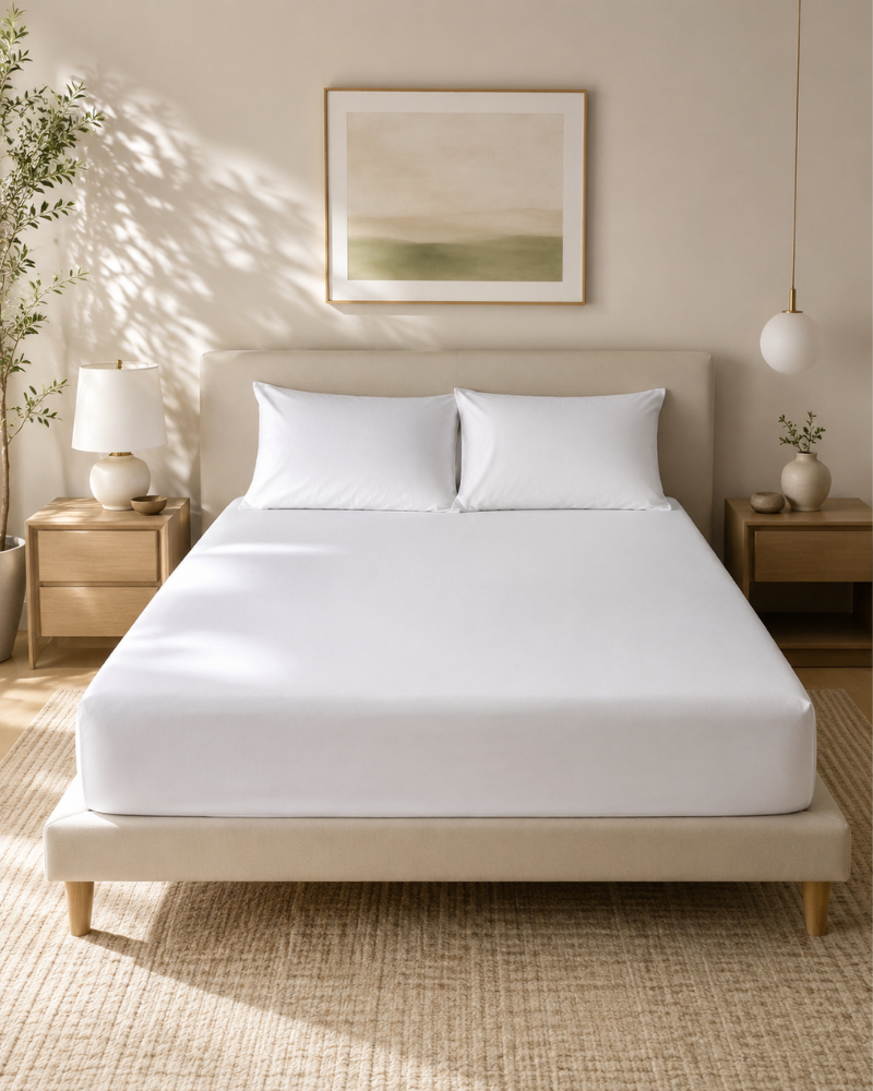 Plain Fitted Sheet 120×200 cm 21008 — Soft Microfiber Sheet