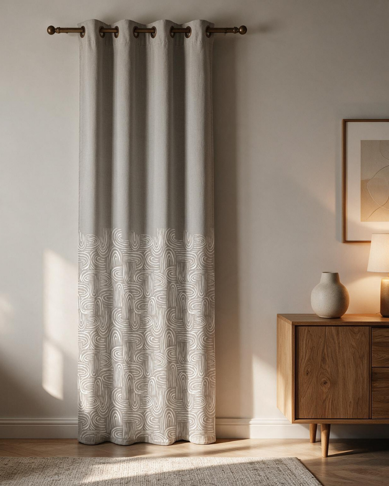 Printed Curtain 744 — Decorative Ready-Made Window Curtain