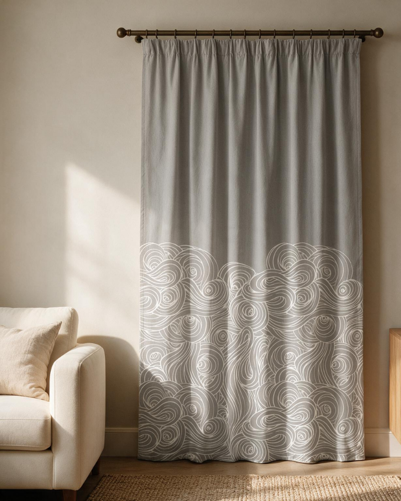 Printed Curtain 723 — Decorative Ready-Made Window Curtain