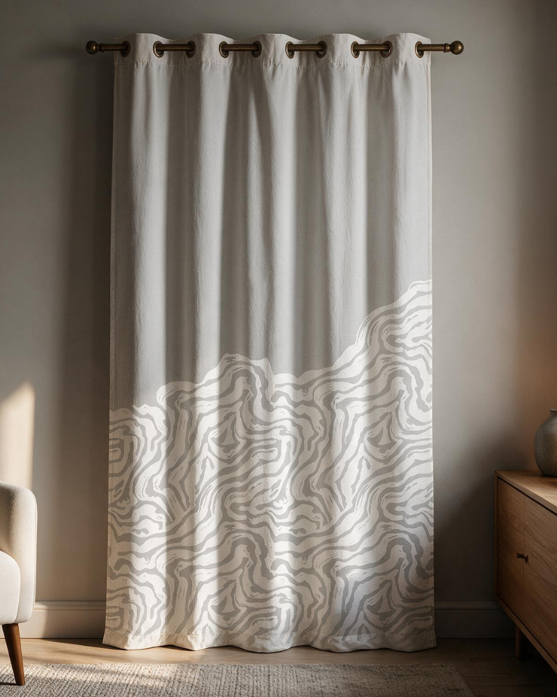 Printed Curtain 726 — Decorative Ready-Made Window Curtain