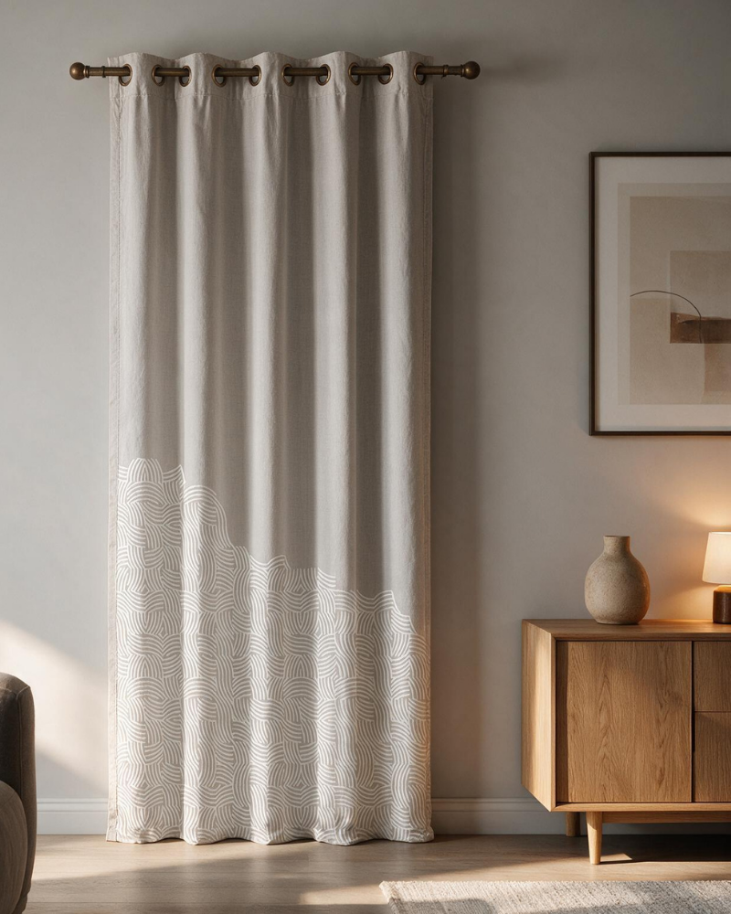 Printed Curtain 739 — Decorative Ready-Made Window Curtain