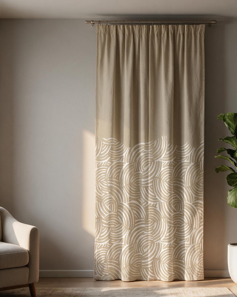 Printed Curtain 734 — Decorative Ready-Made Window Curtain