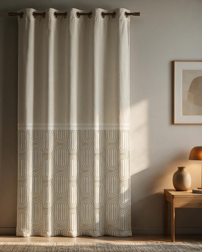 Printed Curtain 733 — Decorative Ready-Made Window Curtain