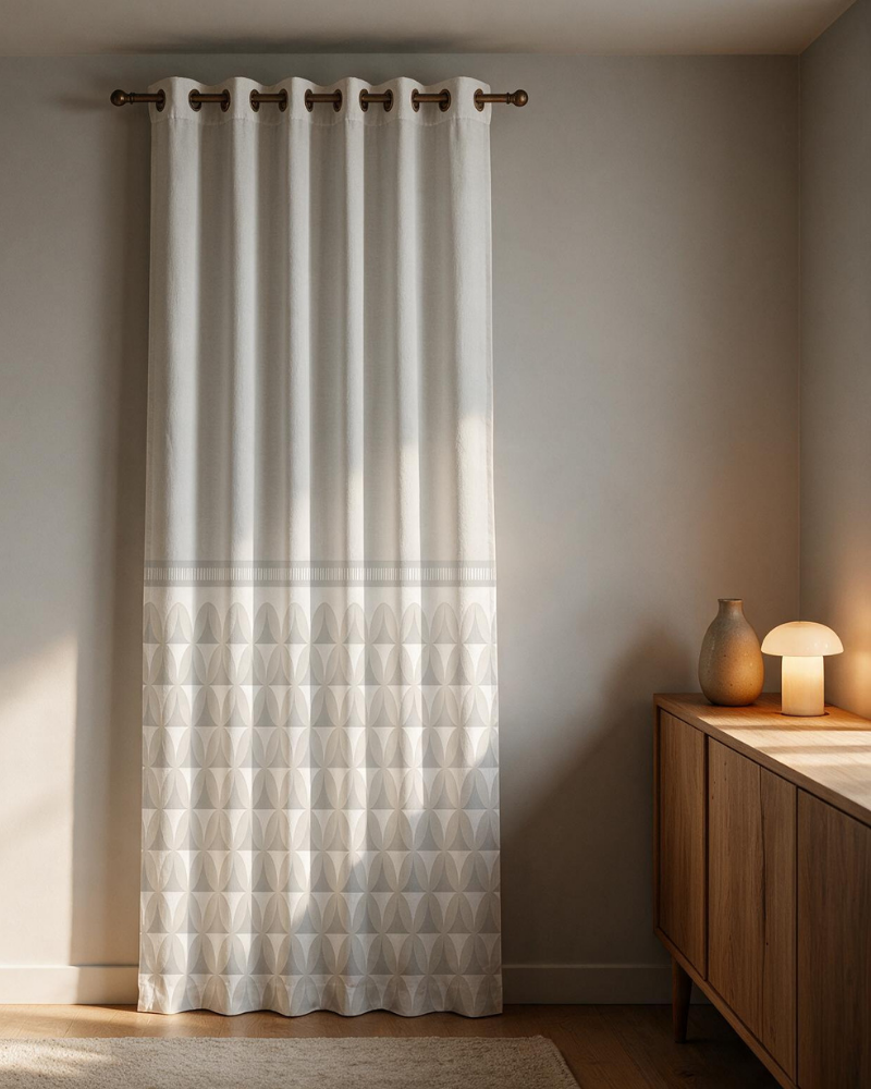 Printed Curtain 730 — Decorative Ready-Made Window Curtain