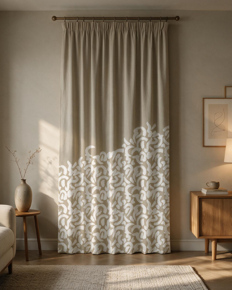 Printed Curtain 718 — Decorative Ready-Made Window Curtain