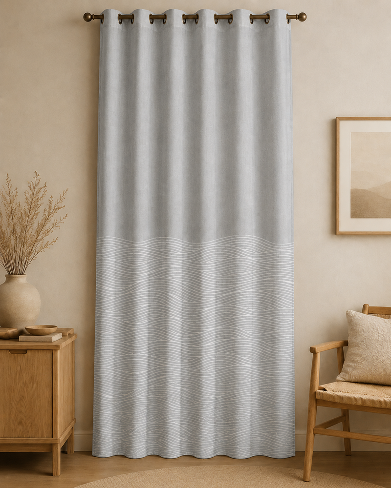 Printed Curtain 676 — Decorative Ready-Made Window Curtain