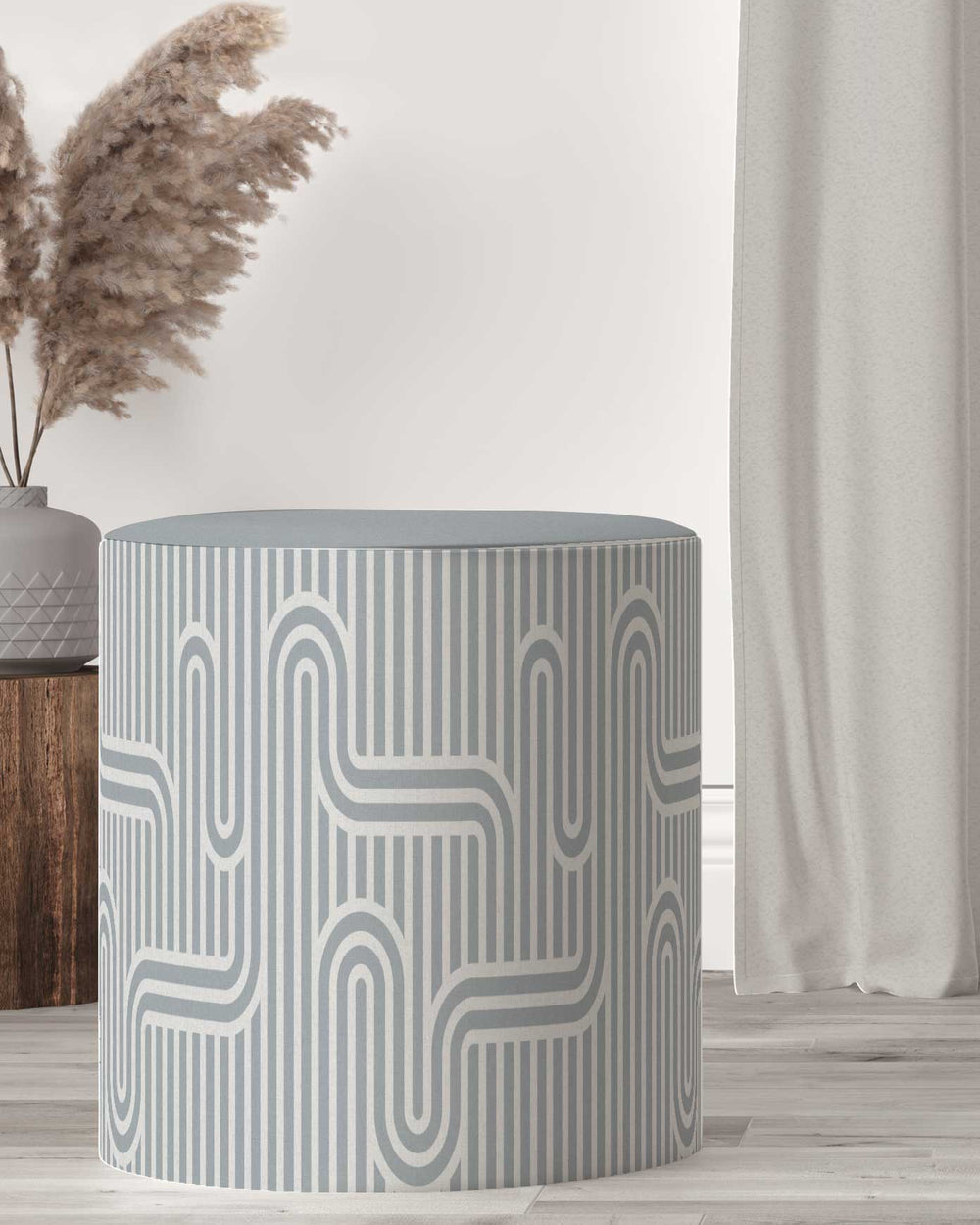 Printed Pouf 00270 — Decorative Floor Pouf 50×50 cm