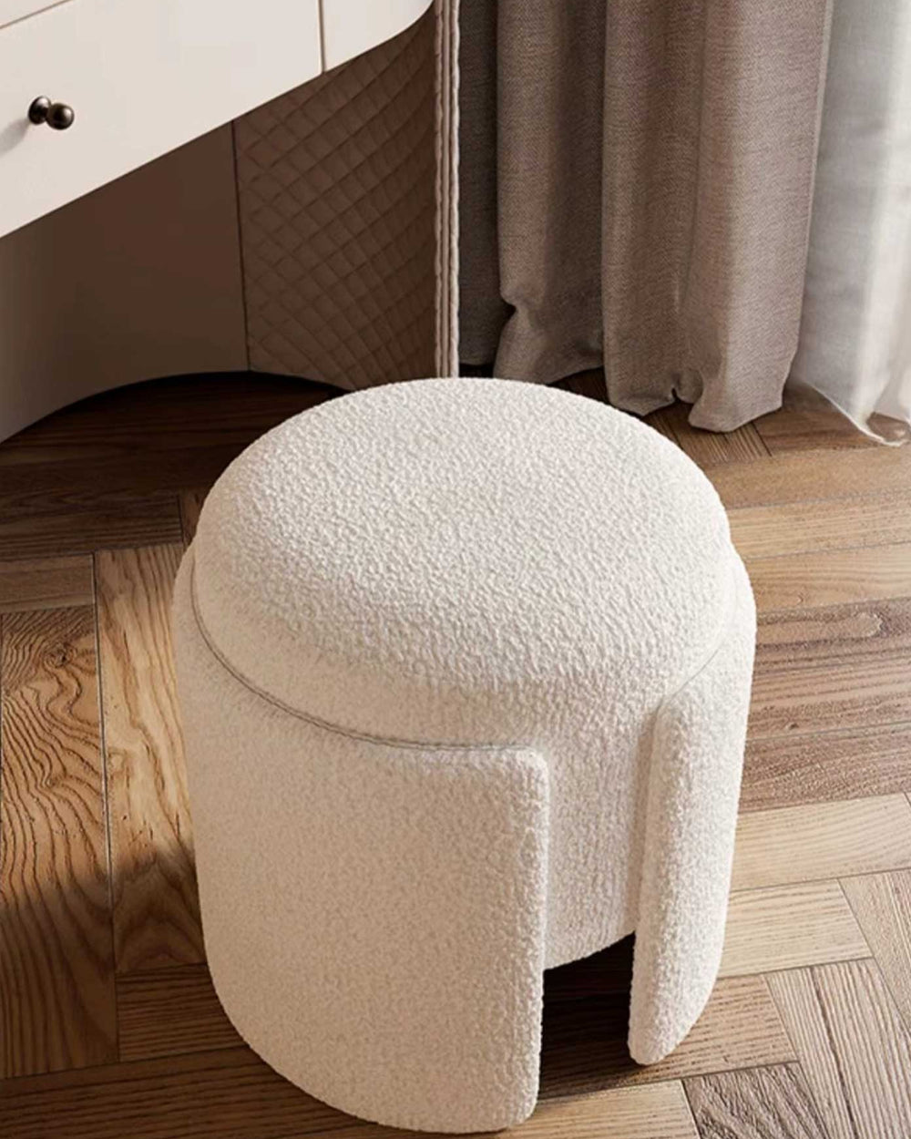 Plain Pouf 00312 — Solid Color Decorative Floor Pouf 45×45 cm